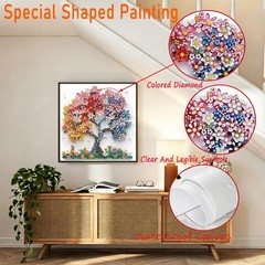 SHICERNHJ 5D Diamond Art Kits for Adults 12 inches x 12 inches, Flower Tree
