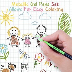 Colored Gel Pens Set for Coloring, 36 Colors 1 Count (Pack of 36), 36