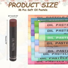 Soft Oil Pastels, Oil Pastel Crayons Blendable(Dark Brown, Pack of 36)