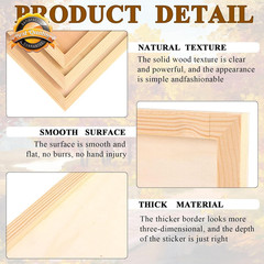 Unfinished Wood Canvas Panel Boards Painting Pouring Art Craft 18 Pack