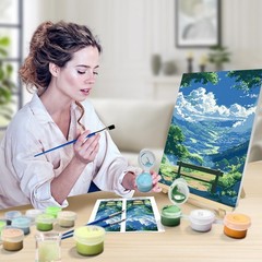 Paint by Numbers kit for Adults with Frame, Landscape Paint by Number Canvas,…
