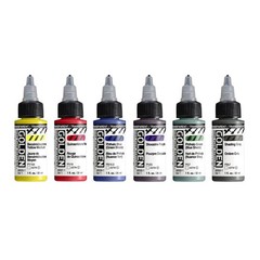 High Flow Acrylics by GOLDEN, Airbrush Set, 6 6 fl oz, Multicolored