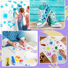 10 Pieces Graffiti Stencils Spray Paint Splatter and Stain Shoe Stencils for