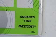 Lot Of 3 Westcott C-Thru Squares Geometric Template 4″x7-1/4″ T-828 39 Openings