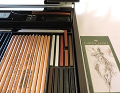 Faber-Castell Pitt Monochrome 86 Drawing Materials W/ Case Free Shipping