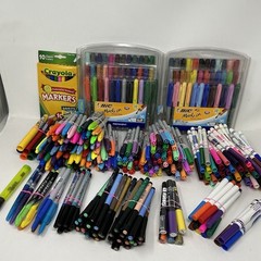 300+ Marker Pen Lot Sharpie Posca Crayola Bic Faber-Castell Tested Mixed