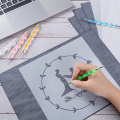 150 Pieces Black White Carbon Transfer Paper Set Tracing Paper Carbon Graphite C