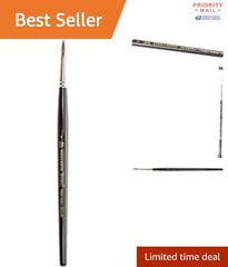 Kolinsky Sable Round Brush #1 18 cm Black Watercolor Art Brush with Flow Control