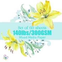 Heavyweight 60 Sheets Mixed Media Cotton Paper 9 X 12 Inches 140 LB/300 GSM