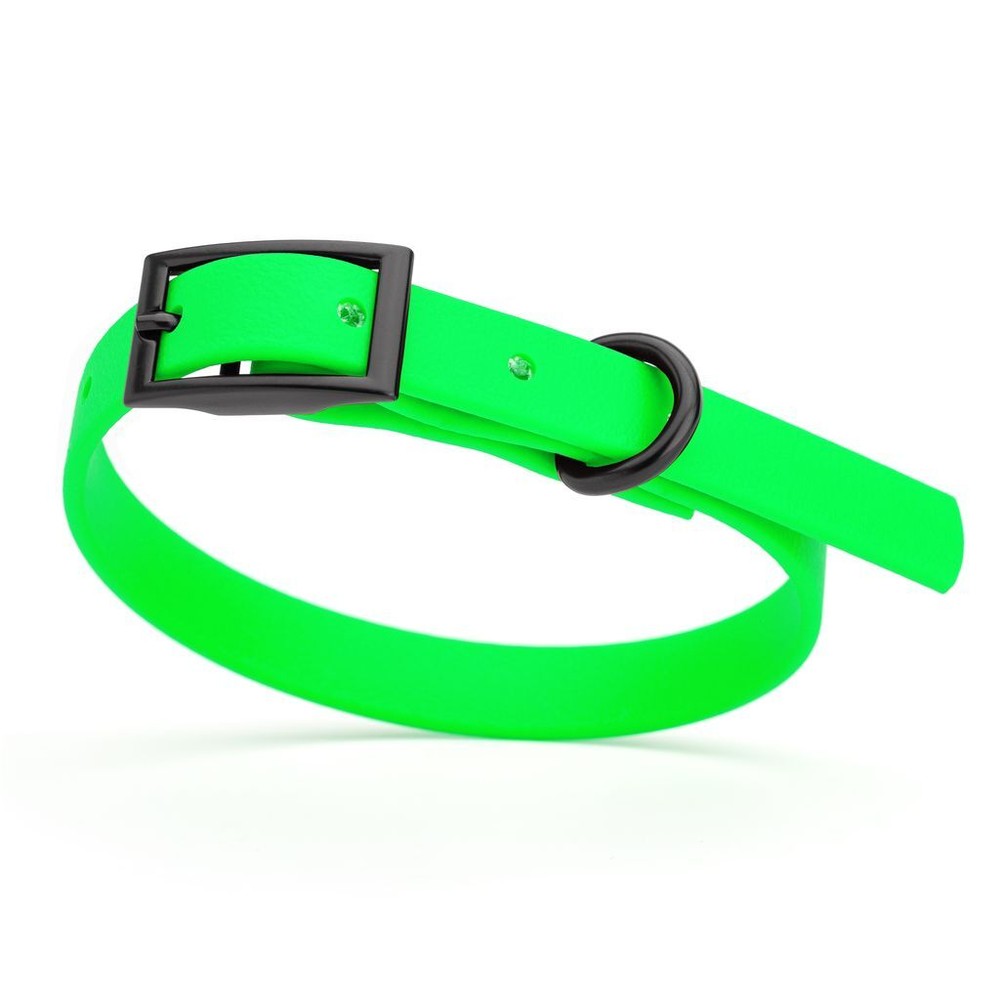 Dog Pet Waterproof Collar – W1/2″ x L9″-12″ – Tropical Green