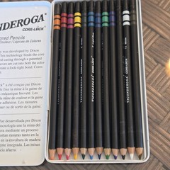 Dixon Ticonderoga Core Lock Artist Quality Colored Pencils Tin Box of 12