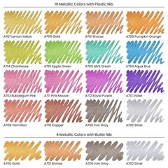Arteza Acrylic Markers | Metallic – Set of 20