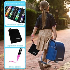 Quick-Drying 72 Multi-Surface Acrylic Markers – Gift for Creative Youth
