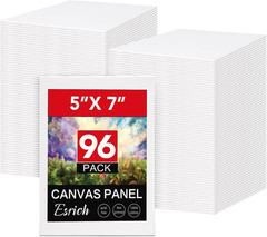 Small Canvases for Painting 5X7In, 96 Pack Mini Canvases for Painting Primed Aci