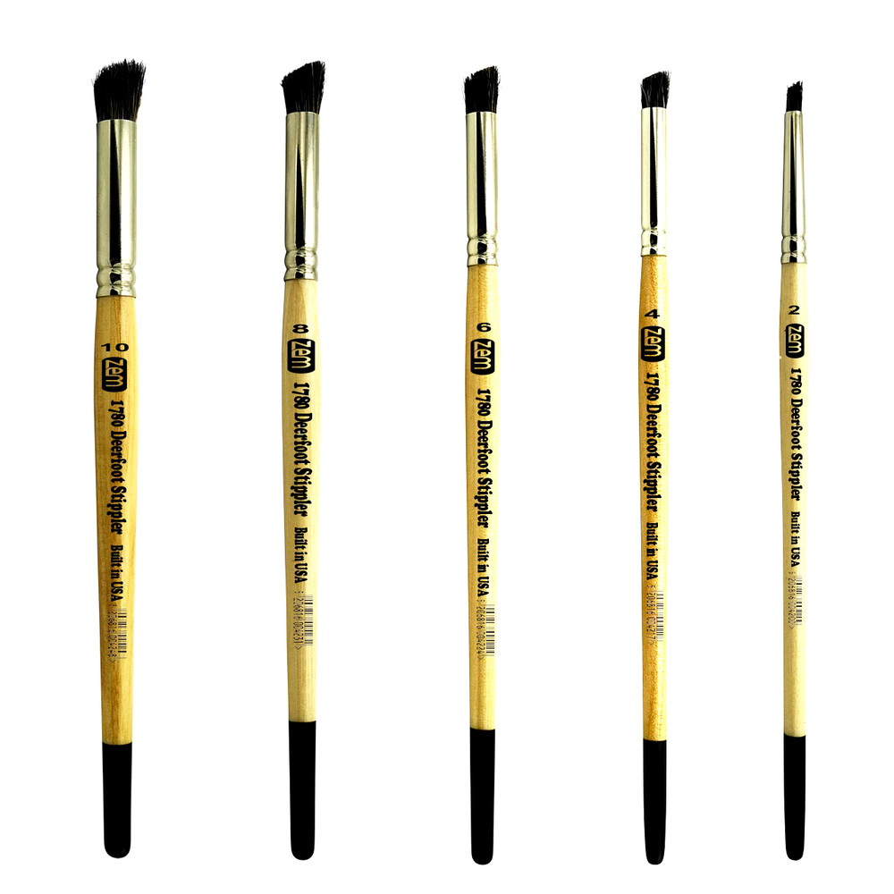 AS-191 Deerfoot Stippler Brush Set 5 pcs