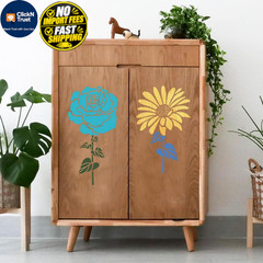 8 Pcs Large Flower Stencils for Painting, 11.81 X Inch Large, White