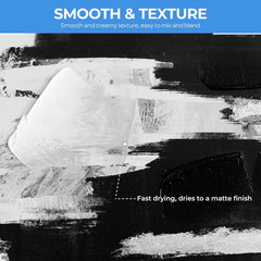 White Large Acrylic Paint , Rich Pigments, Non Toxic Craft Paint
