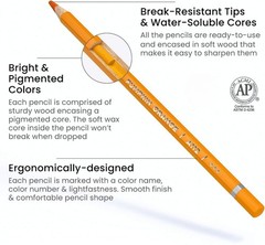 Watercolor Pencils, Set of 72, Water-Soluble Colored Pencils with 4 mm Break-…
