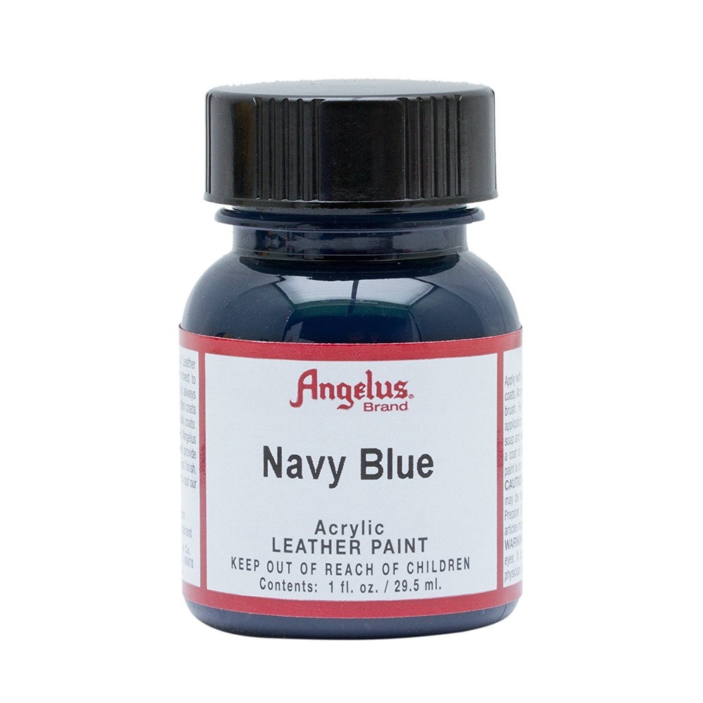 Angelus Acrylic Leather Paint Water Resistant Navy Blue – 1 Fl.OZ