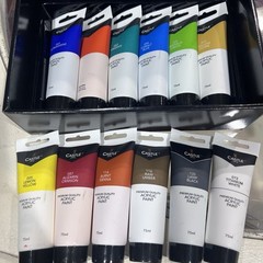 Castle Art Supplies 12 Large 75ml Acrylic Paints Set Tubes 90-100% Full