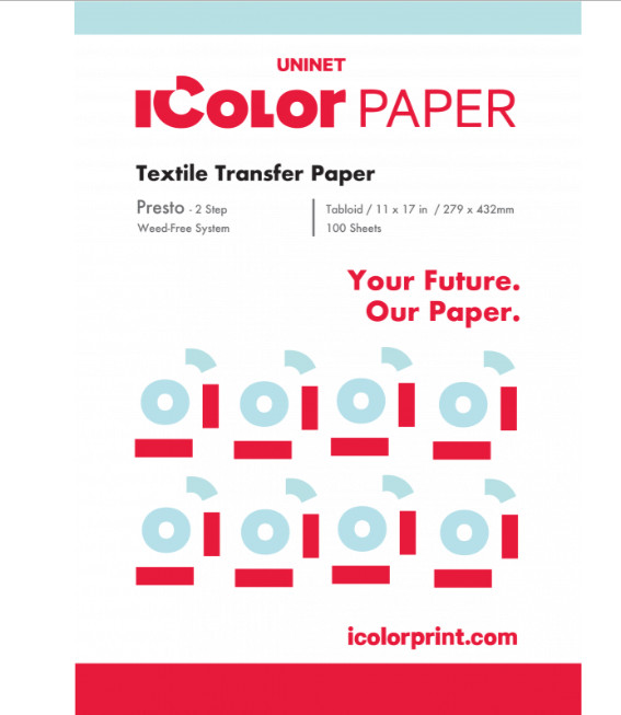 IColor Presto! 2 Step Red – A -Transfer Paper – 100 sheets 8.27×11.69