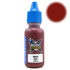 Huge Miniatures Airbrush Paint, Brick Red Acrylic Model Color – 17ml Bottle