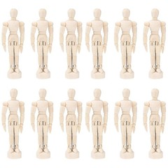 Artists Wooden Manikin Jointed Mannequin: 12 Pack 4.5 Inch Artist Mannequin M…