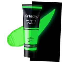 Glow in the Dark Paint, Neon Green Paint (120ml / 4.05oz) Tubes, Art Craft