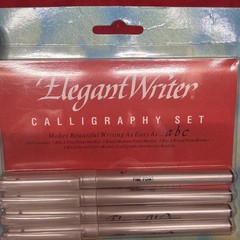SPEEDBALL ELEGANT WRITER CALLIGRAPHY SET 4 BLACK INK MARKERS – NEW (h54)