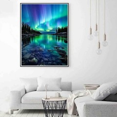Diamond Art Kits for Adults, 5D DIY Northern Lights Diamond Painting Kits for A