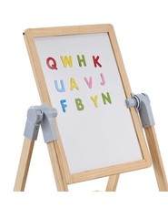 2-in-1 Kids Art Easel Double-Sided Wooden Magnetic Whiteboard Chalkboard