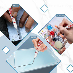 Long Head Marker Pens 15PCS Deep Hole, Long Nib Marker 20mm Quick Dry Waterproof