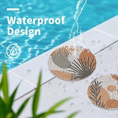 PERFECTSIGHT 8 Pcs DIY Diamond Art Painting 6 inches x 6 inches, Brown+Orange