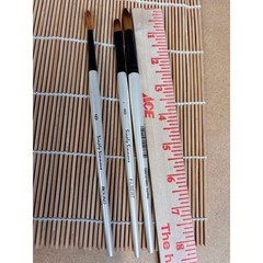 Simply Simmons Paint Brush Set 3pc Round 6 10 Filbert 8 Synthetic Bristle White