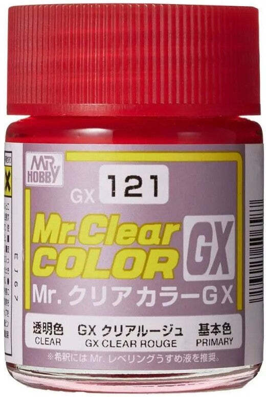 Mr. Hobby GX121 Mr. Clear Color GX Clear Rouge Lacquer Paint 18ml – US
