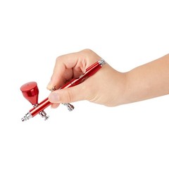 Dual Action Airbrush Kit with 0.2mm 0.3mm 0.5mm Nozzles, Air Hose & Quick Cou…