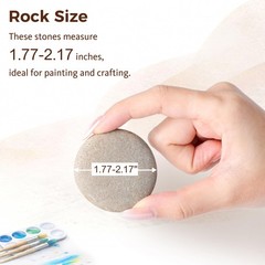 ROCART 100 PCS Small 1.77-2.17″ Smooth Natural River Rocks for Painting, Flat…