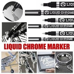 3PACK Liquid Chrome Marker Pump Model Silver Mirror DIY Highlight Multifunction
