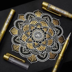 3 PCS 1mm Fine Point Gold Gel Pens Opaque Ink For Black Paper Sketching