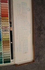 Vtg Guitar Oil Pastels Set of 60 Half Size No 780P Blending Tool Made in Japan