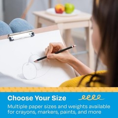 Professional Drawing Paper 80 lb 9×12 Inches 100 Sheets White Sulphite Paper for
