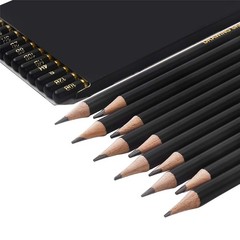 RVOGJP TAMATA Professional Drawing Sketching 1 Count (Pack of 12), Black