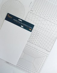 4 Pack 8.5×11 inch Perspective Grid Transparency Sheets for Tracing Sketching