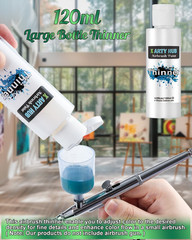 Airbrush Paint – 42 Colors with 4.05 Fl Oz Thinner, Iridescent, Neon and Metalli