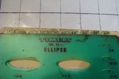 Vintage DRAFTING: TIMELY–no.-92 ELLIPSE dirty at top, as shown