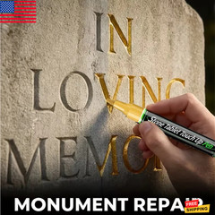 Gold Tombstone Marker Pen Restore Faded Gravestone Inscription Granite Paint Pen
