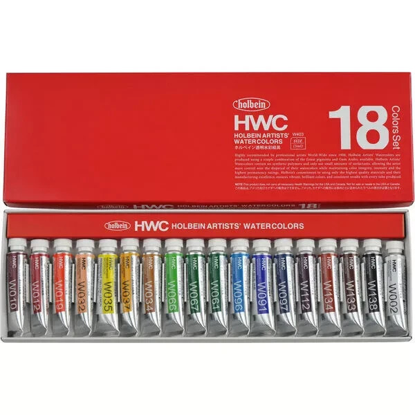 Holbien watercolour 5m 18 colour set FAST SHIPPING