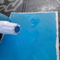 MODIFIED EGG BLUE Uni Paint Marker PX-30 Broad Chisel Tip 8mm Graffiti Supplies