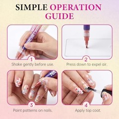 12 Colors Acrylic Nail Art Pens Set – DIY Easter Nail Art Pens