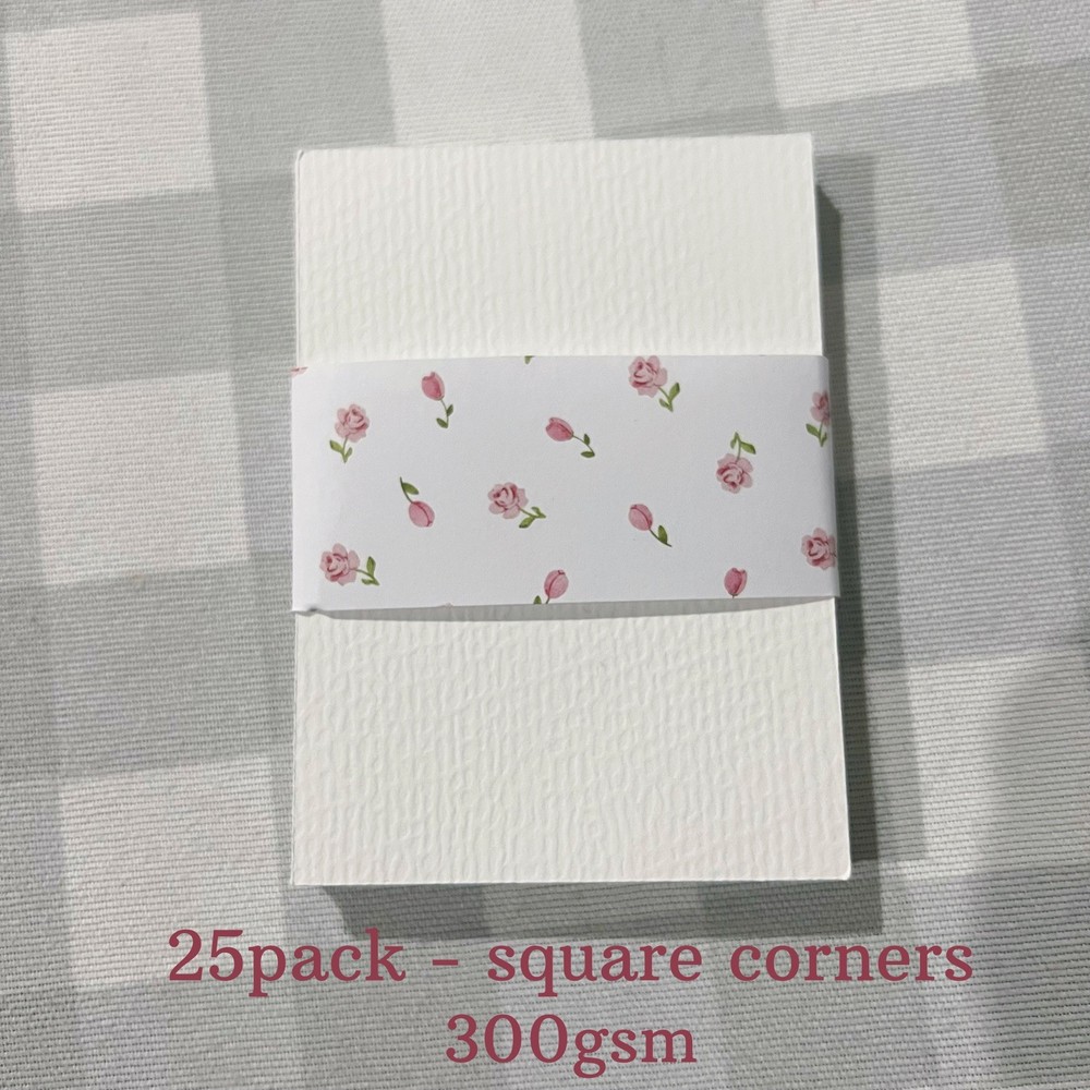 ACEO ATC Art Trading Card Blanks 25 Pack Square Corner Bulk – 2.5×3.5in 300gsm